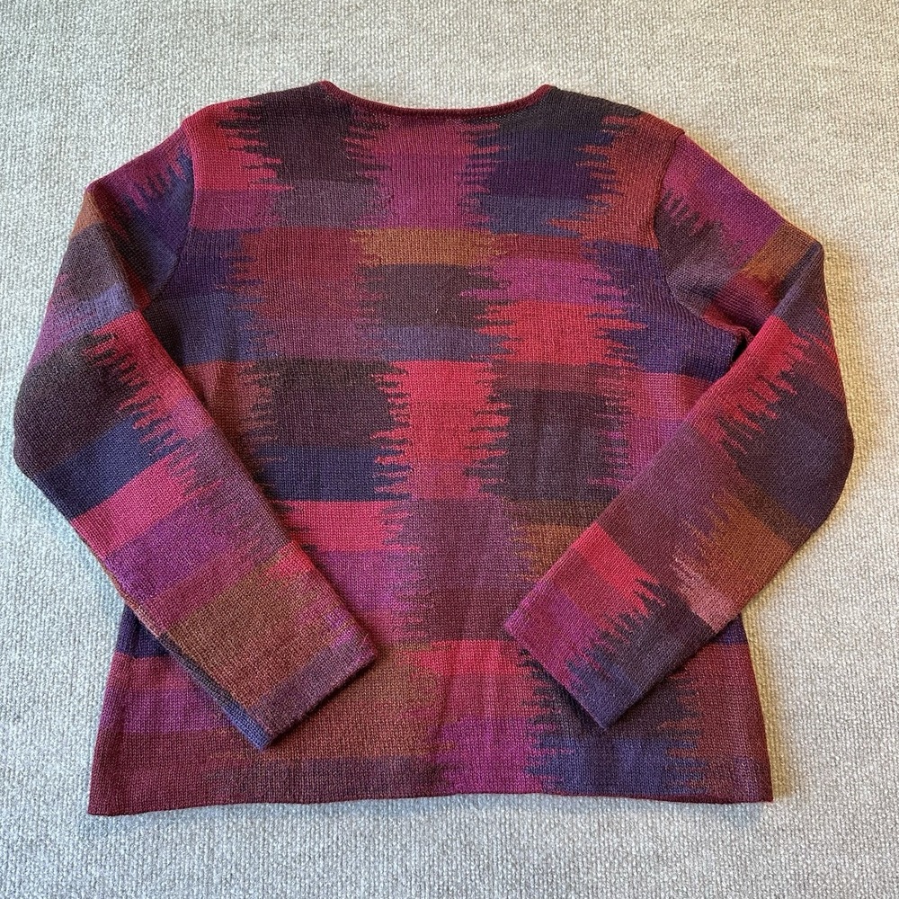 Millma Bolivia Colorful Full Zip 100% Alpaca Sweater Size‎ Large - Picture 6 of 9